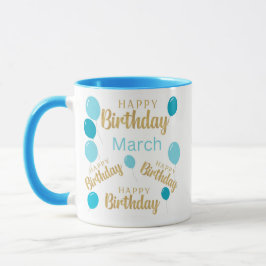 Taza Mug de cumpleaños feliz de marzo