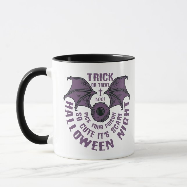 Taza Mug de Cute Bat Halloween - Truco o trato (Izquierda)