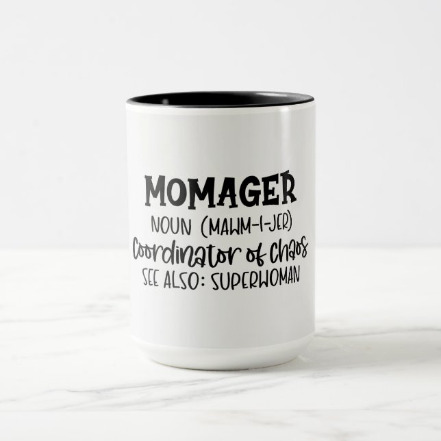 Taza Mug. de definición de Momager (Centro)