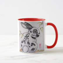 Mug de diseño de conejo conejo conejo al descubier