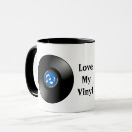 Taza Mug de diseño de registros de vinilo vintage