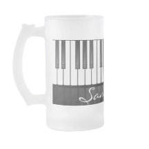 Mug de diseño de teclado de piano