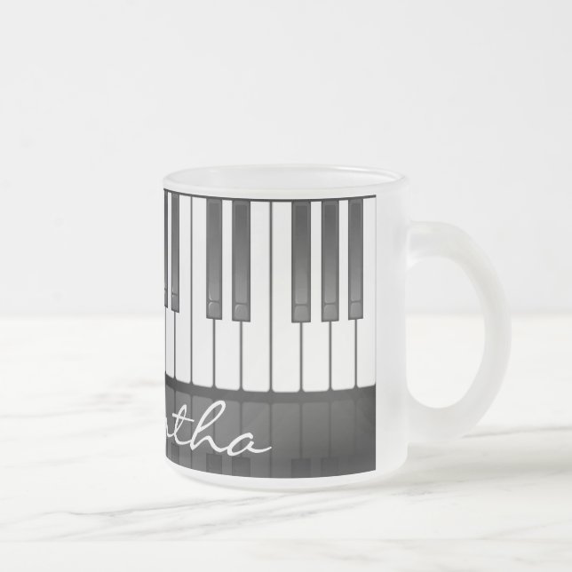 Taza Mug de diseño de teclado de piano (Derecha)