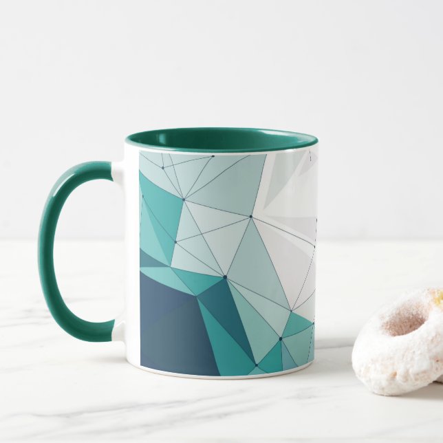 Taza Mug de diseño geométrico (Con donut)