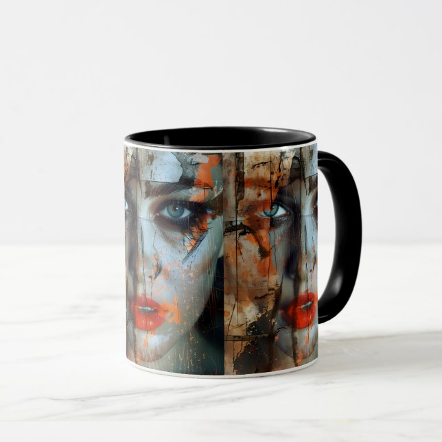 TAZA MUG DE DISEÑO GRÁFICO DE LA MUJER (Anverso derecho)