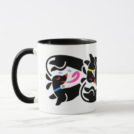 Taza Mug de Doxies trenzado negro