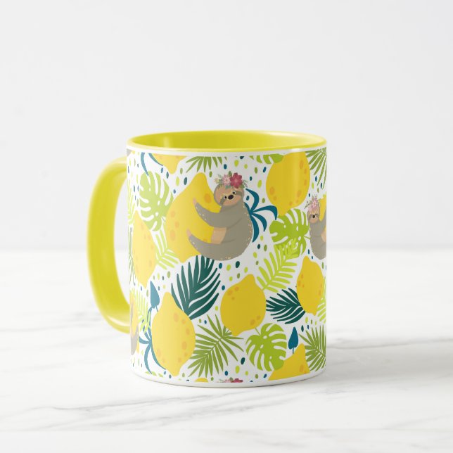 Taza Mug. de eslóganes tropicales (Anverso izquierdo)