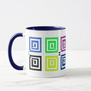 Taza Mug de espirales cuadradas