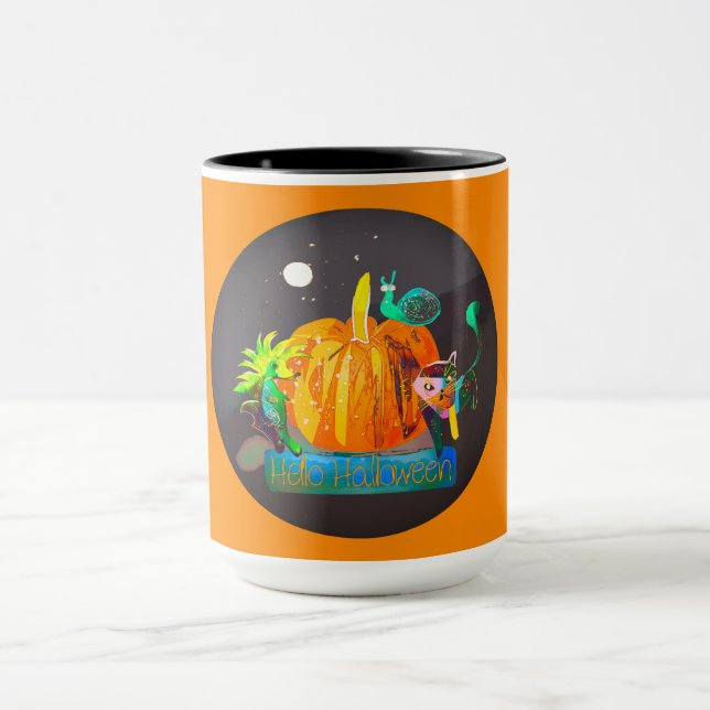 Taza Mug de espíritu de calabaza - Animales de Hallowee (Centro)