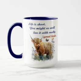Taza Mug de estilo del pelo de vaca Highland,Regalo par
