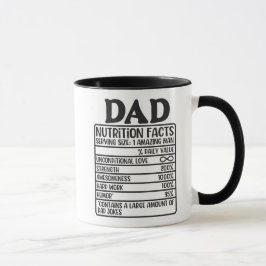 Taza Mug de etiqueta nutricional de papá