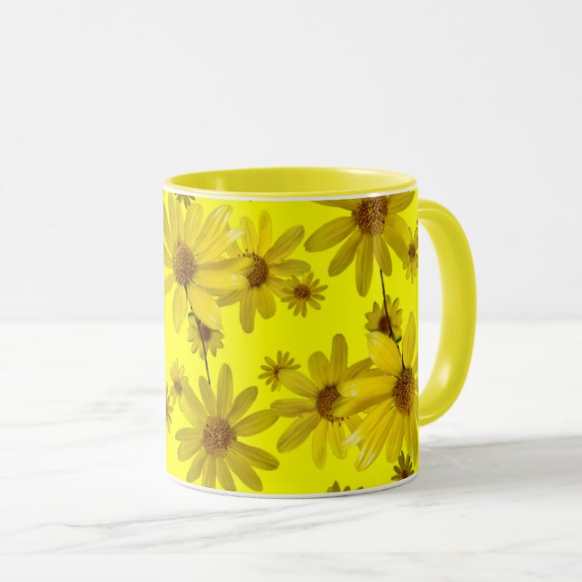 Taza Mug de flores amarillas (Anverso derecho)