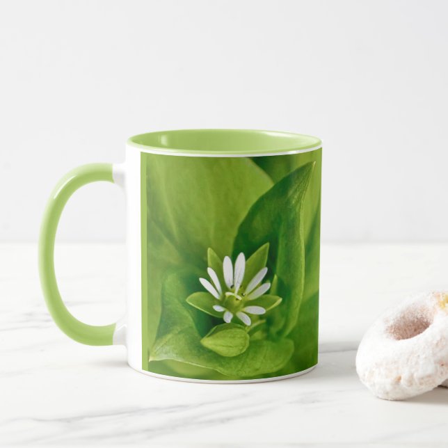 Taza Mug de flores de pollo (Con donut)