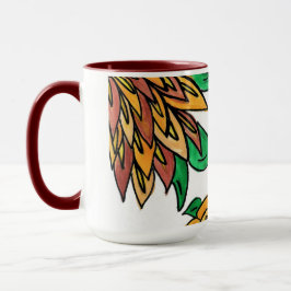 Taza Mug de flores marrones