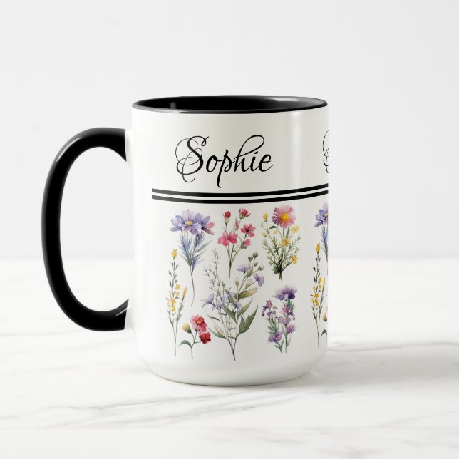 Taza Mug de flores mixtas (Izquierda)