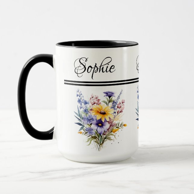 Taza Mug de flores mixtas (Izquierda)