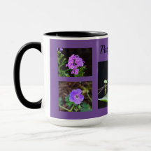 Mug de flores moradas
