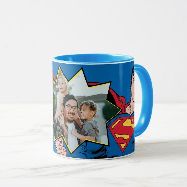 Taza Mug de fotos de Personalizado de Super Dad (Anverso derecho)