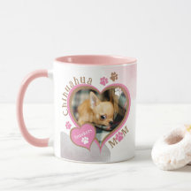 Mug de fotos personalizadas de mamá de Chihuahua