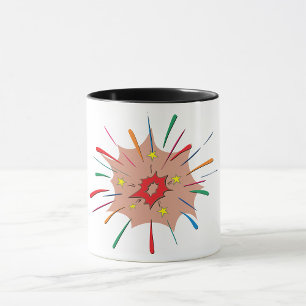 Taza Mug de fuegos artificiales coloridos