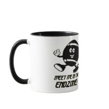 Mug de fútbol blanco y negro Personalizado