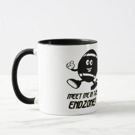 Taza Mug de fútbol blanco y negro Personalizado