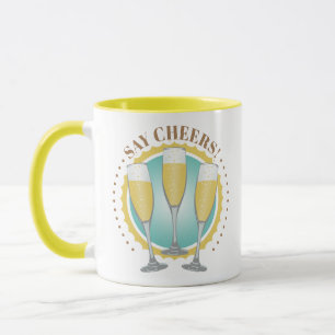 Taza Mug de gafas de champagne