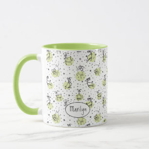 Taza Mug de gancho verde de manzana