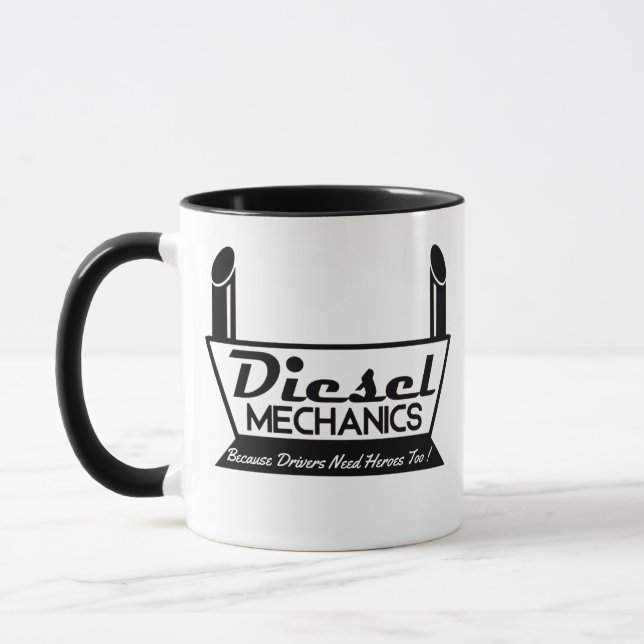 Taza Mug de garaje del mecánico del diesel (Izquierda)