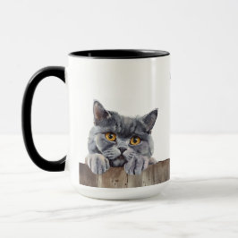 Taza Mug de gato al estilo shartal británico