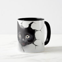 Mug de gato negro 3D 10