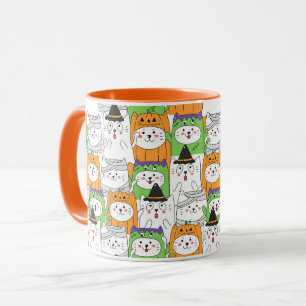 Taza Mug de gatos de Halloween