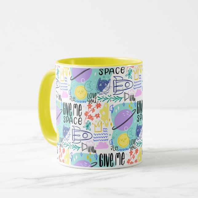 Taza Mug de gatos espaciales (Anverso izquierdo)