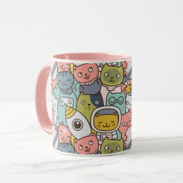 Taza Mug de gatos espaciales