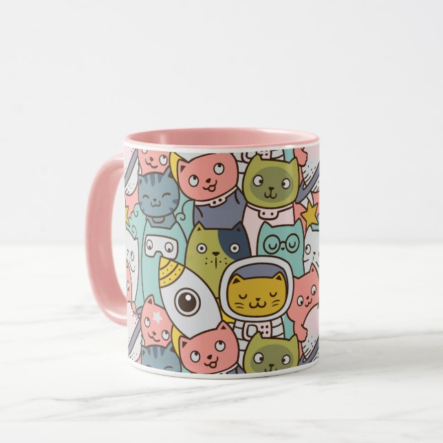 Taza Mug de gatos espaciales (Anverso izquierdo)