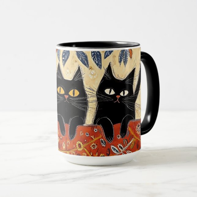 Taza Mug de gatos negros (Anverso derecho)