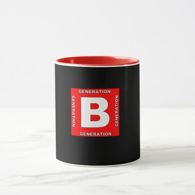Taza Mug de generación de Baby Boomer. (Centro)