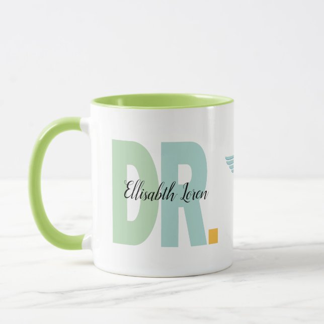 Taza Mug de graduación de doctorado Médico personalizad (Izquierda)