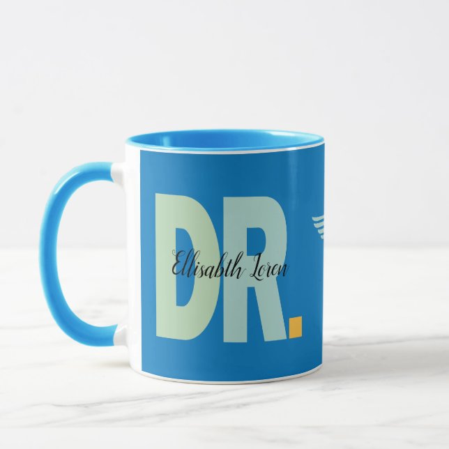 Taza Mug de graduación de doctorado Médico personalizad (Izquierda)