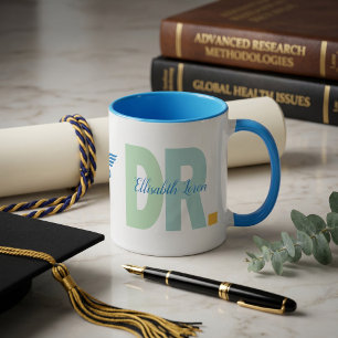 Taza Mug de graduación de doctorado Médico personalizad