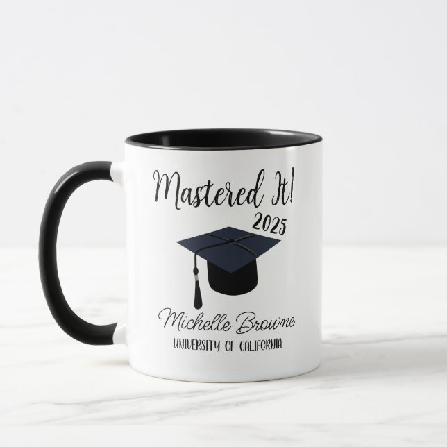 Taza Mug De Graduación Personalizada, Mastered It 2025  (Izquierda)