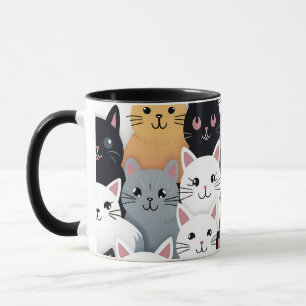Taza Mug. de grupo de gatos