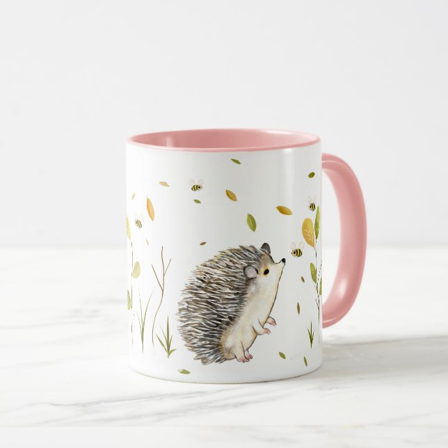 Taza Mug de hedgehog personalizado (Anverso derecho)