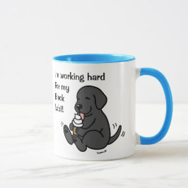 Taza Mug de helado de helado de laboratorio negro