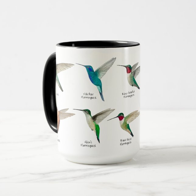 Taza Mug de Hummingbirds Norteamericano (Anverso izquierdo)