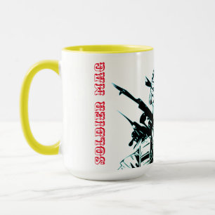 Taza Mug de impresión de imágenes de soldados