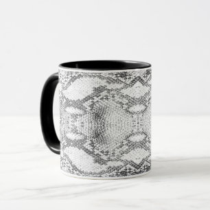 Taza Mug de impresión de serpientes en blanco y negro
