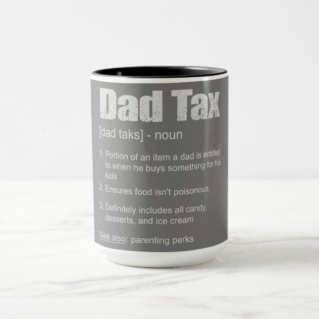Taza Mug de impuestos de papá - Mug de regalo de cumple (Centro)