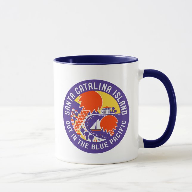 Taza Mug. de isla catalana de vintage (Derecha)