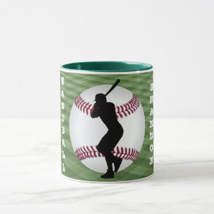 Taza Mug de jugador de béisbol con su nombre